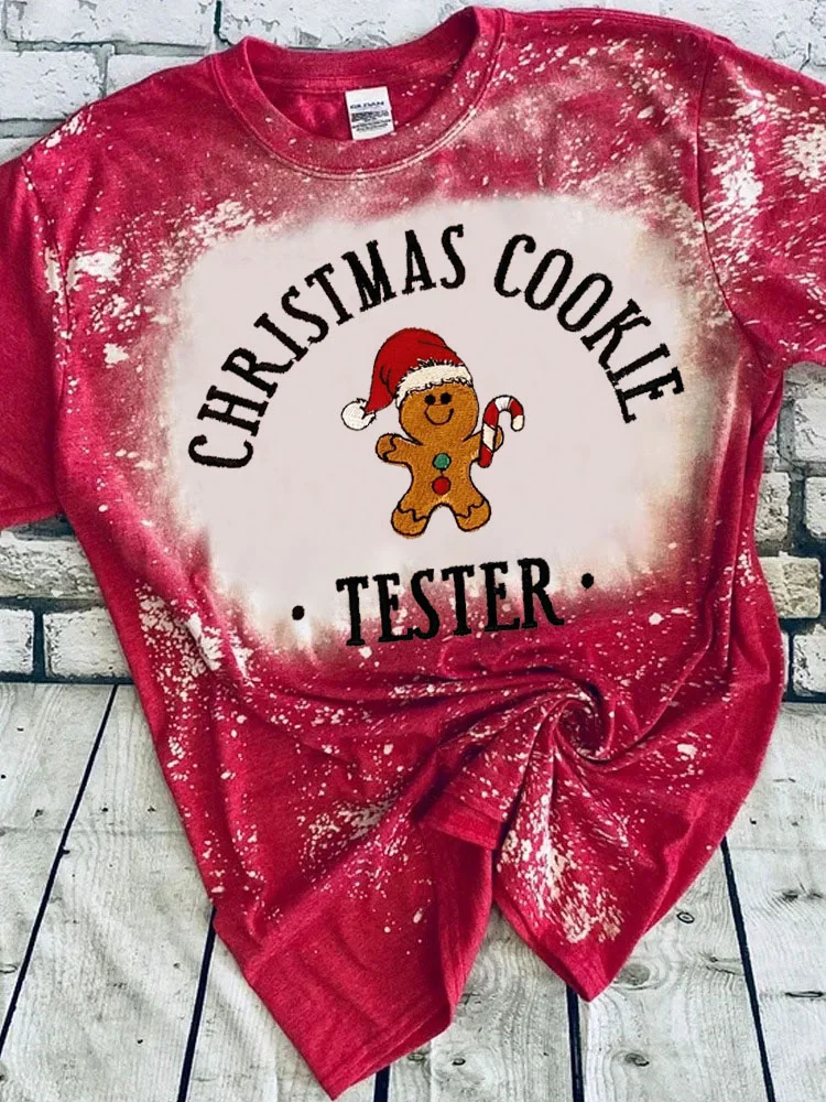 Christmas Cookie Tester Baker Tie Dye Matching T-shirt