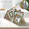 6PCS DIY Diamond Art Greeting Cards Christmas Snow Scene Congratulations Cards
