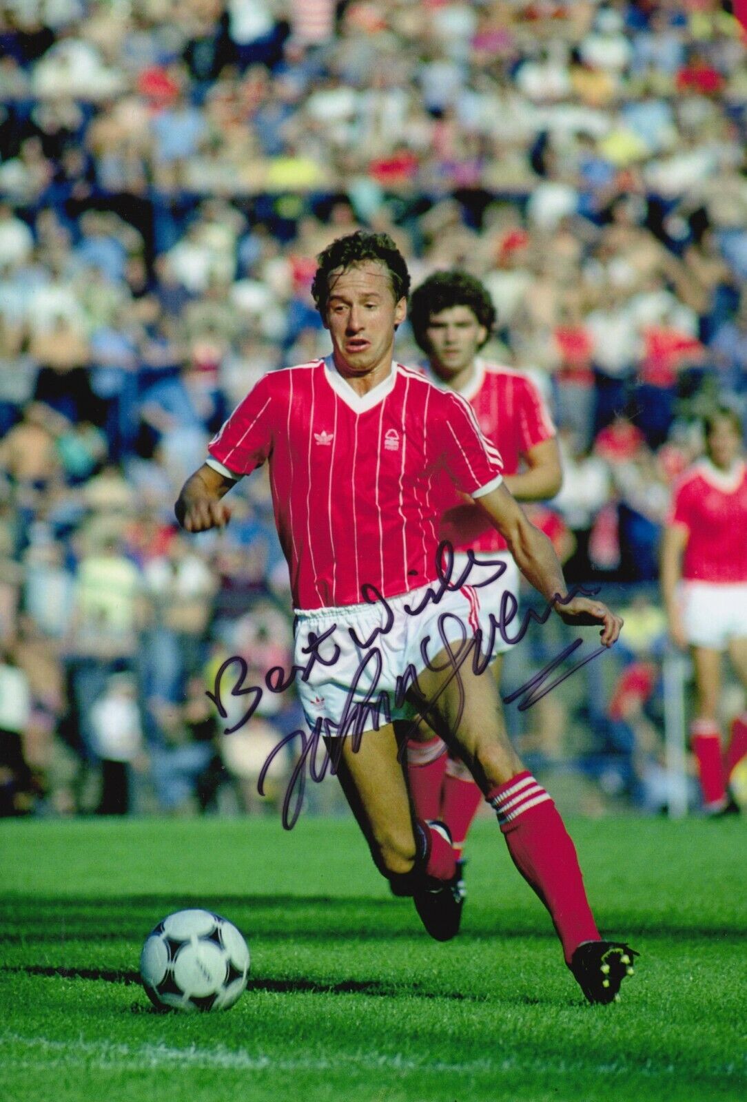 John McGovern Hand Signed 12x8 Photo Poster painting - Nottingham Forest Football Autograph.