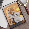 Katze Kristall Notizblock Skizzenbuch - 5d DIY Handwerk Notizbuch