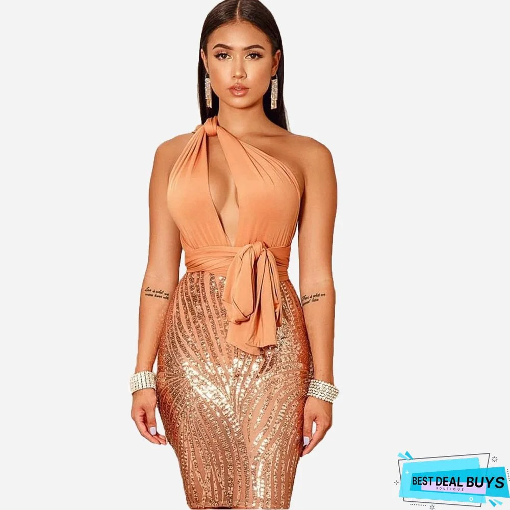 New Sexy Nightclub Dress with Sequins