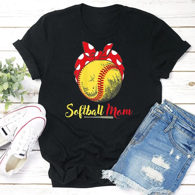 AL™ softball mom T-shirt Tee - 01374-Annaletters