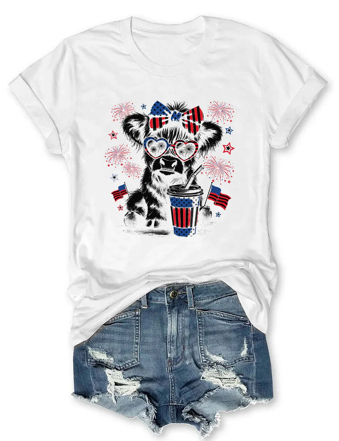 USA Highland Cow T-shirt