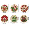 6pcs/set DIY Diamond Special Shape Pearl Art Hanging Wooden Christmas Tree Ornament Kit