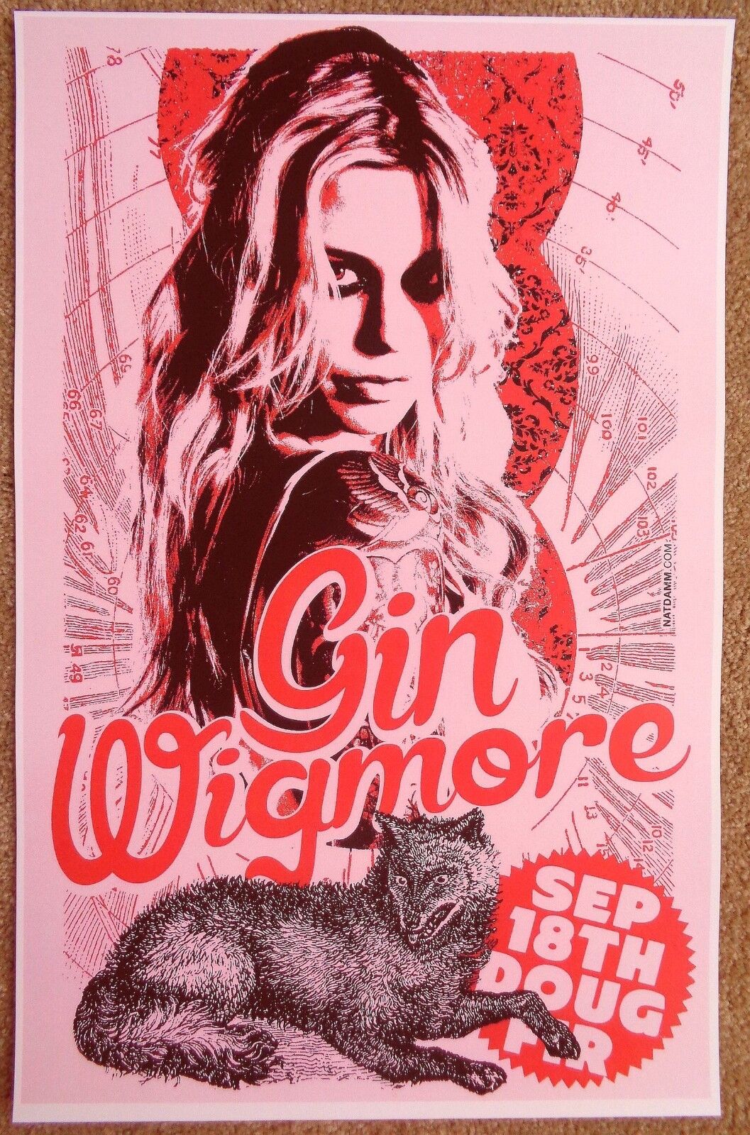 GIN WIGMORE 2015 Gig POSTER Portland Oregon Concert