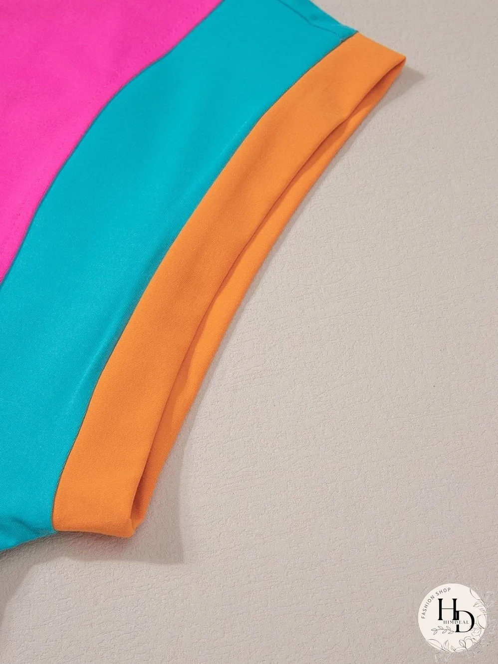 Summery Colorblock Set with Cap Sleeves