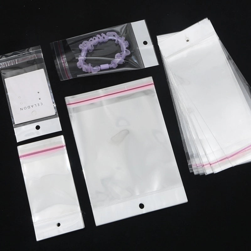 Minimalist Commute Solid Color Plastic Jewelry Packaging Bags