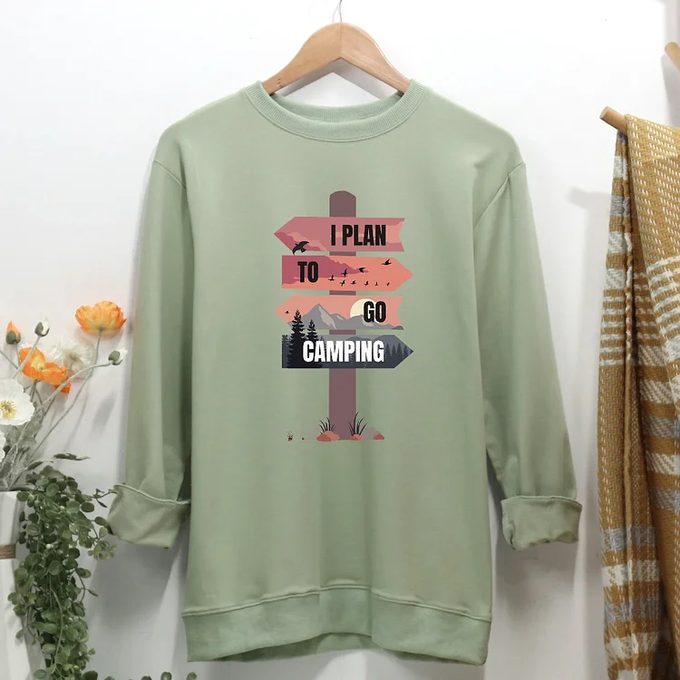 I plan to go camping Women Casual Sweatshirt-Annaletters