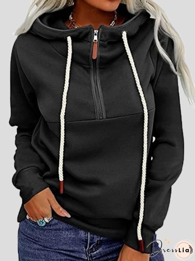 Hoodies Front Zip Long Sleeve Cool Hoodie for Women