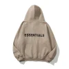 ESSENTIALS Three-dimensional Letters Oversize Hoodie Cardigan Sweater