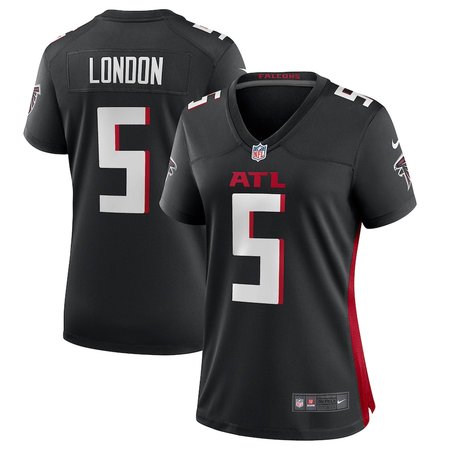 Women's Atlanta Falcons #5 Drake London Black Alternate Game Jersey