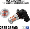 Super Bright 3000lm 9145 H10 LED Fog Lights Bulbs DRL High Power 2835 Chips with Projector Lens Replacement for Cars Trucks, Red