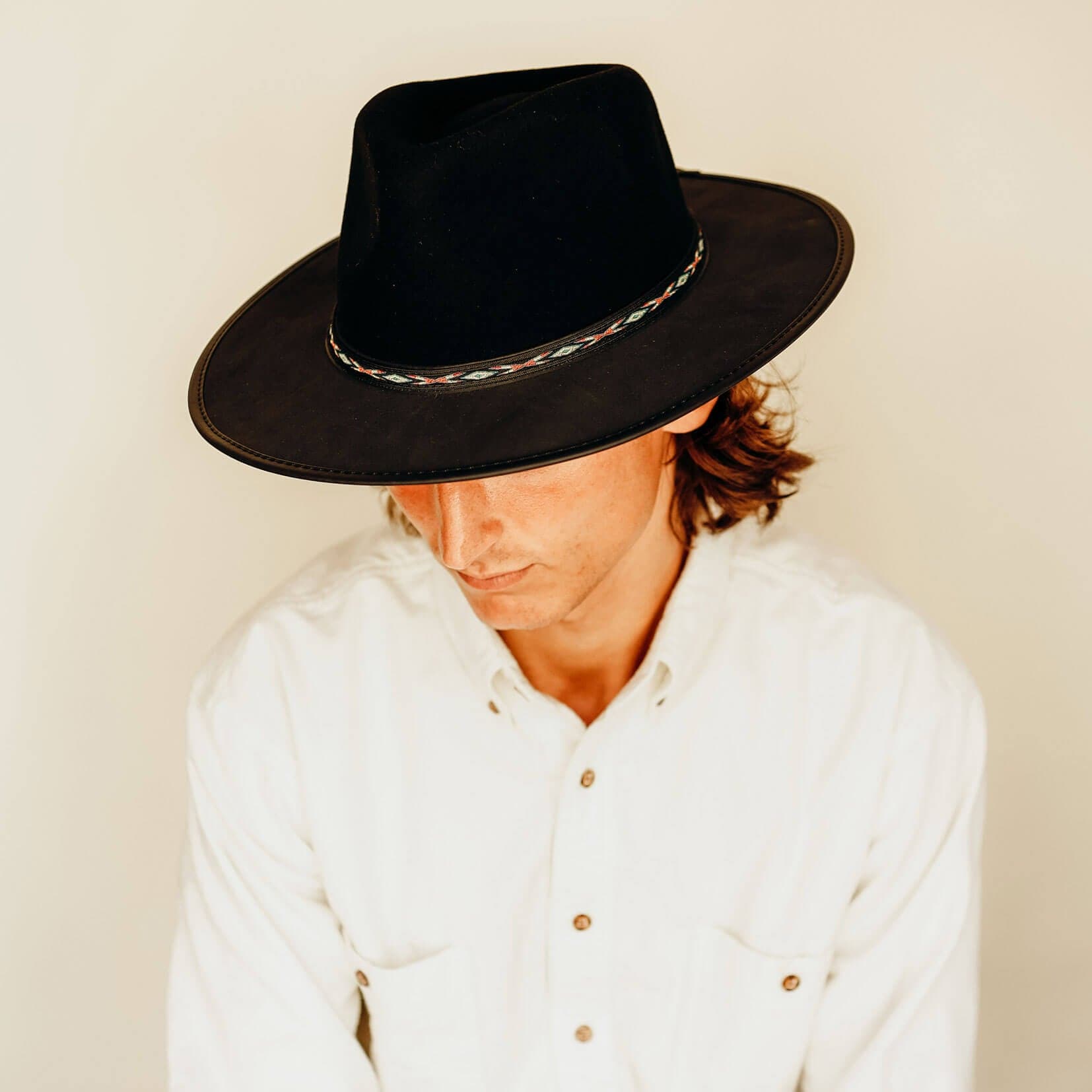 Bushwick - Mens Felt Fedora Hat - Cowboy Hat Band