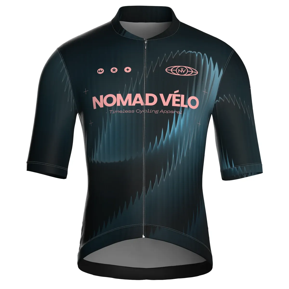 Aurora Black Jersey – Cycling Short Sleeve Race Fit