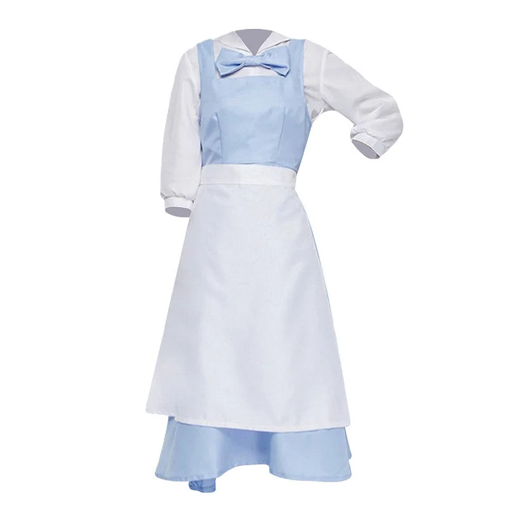 Beauty And The Beast Belle Halloween Costume For Women Blue-elleschic