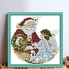 【Limited Stock Sale】Santa Claus And Angel-14CT Stamped Cross Stitch 26*27cm/10.24*10.63in tapestrymarket