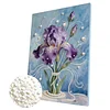 (30x40cm)DIY Pearl Painting Framed Flower Handmade Pearl Material Art Kit Living Room Decor