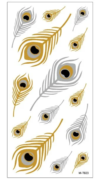 1sheet Indian Arabic body art women metallic temporary Mandala Flash Tattoos necklace sticker gold lace tatoo tatuagem maquiagem