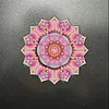 &Eacute;tiquette acrylique DIY double couche &agrave; double couche en diamant &agrave; roulettes en diamant magn&eacute;tois, mandalas roses, aimants &agrave; peinture en diamant, autocollants DIY r&eacute;frig&eacute;rateur, autocollants en cristal pour adultes, d&eacute;corations int&eacute;rieures d&eacute;butantes