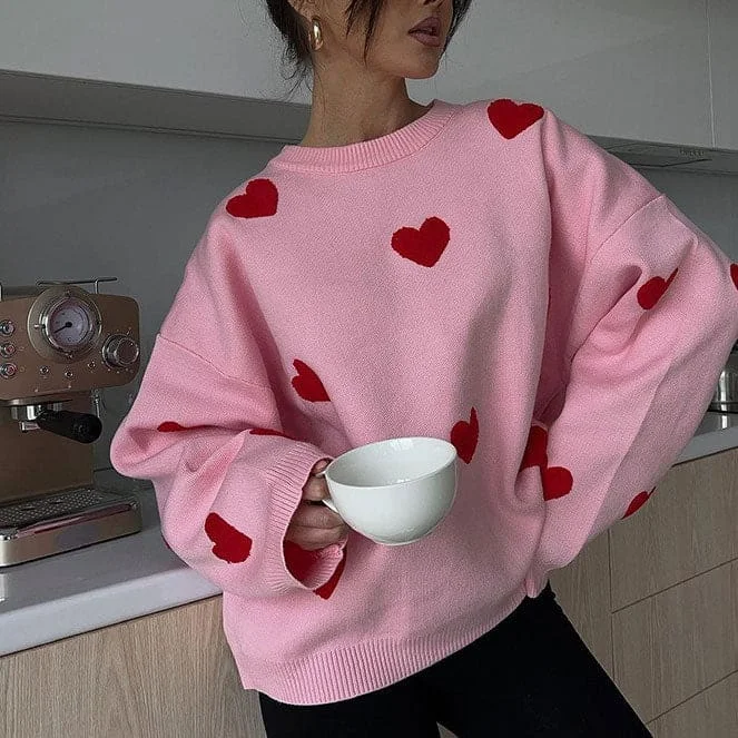 Sweet Red Hearts Sweater