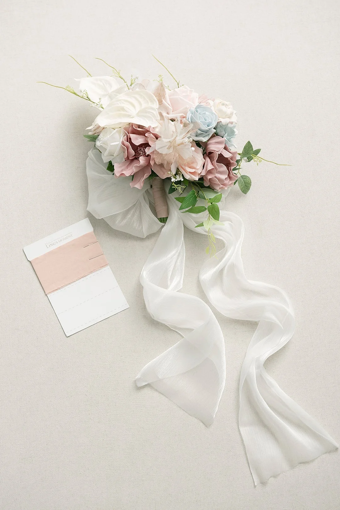 Standard Free-Form Bridal Bouquet in English Pastel
