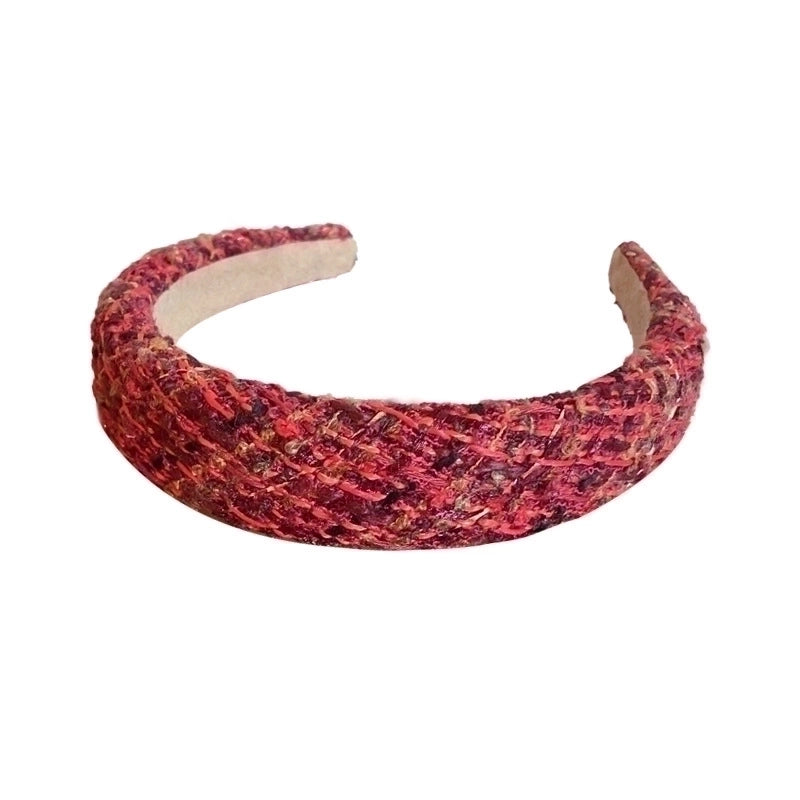 Sweet Solid Color Rhombus Cloth Hair Band 1 Piece
