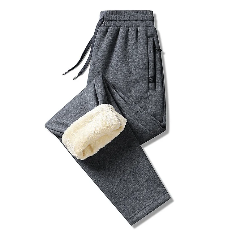 Casual Slant Pockets Drawstring Elastic Waist Fuzzy Pants