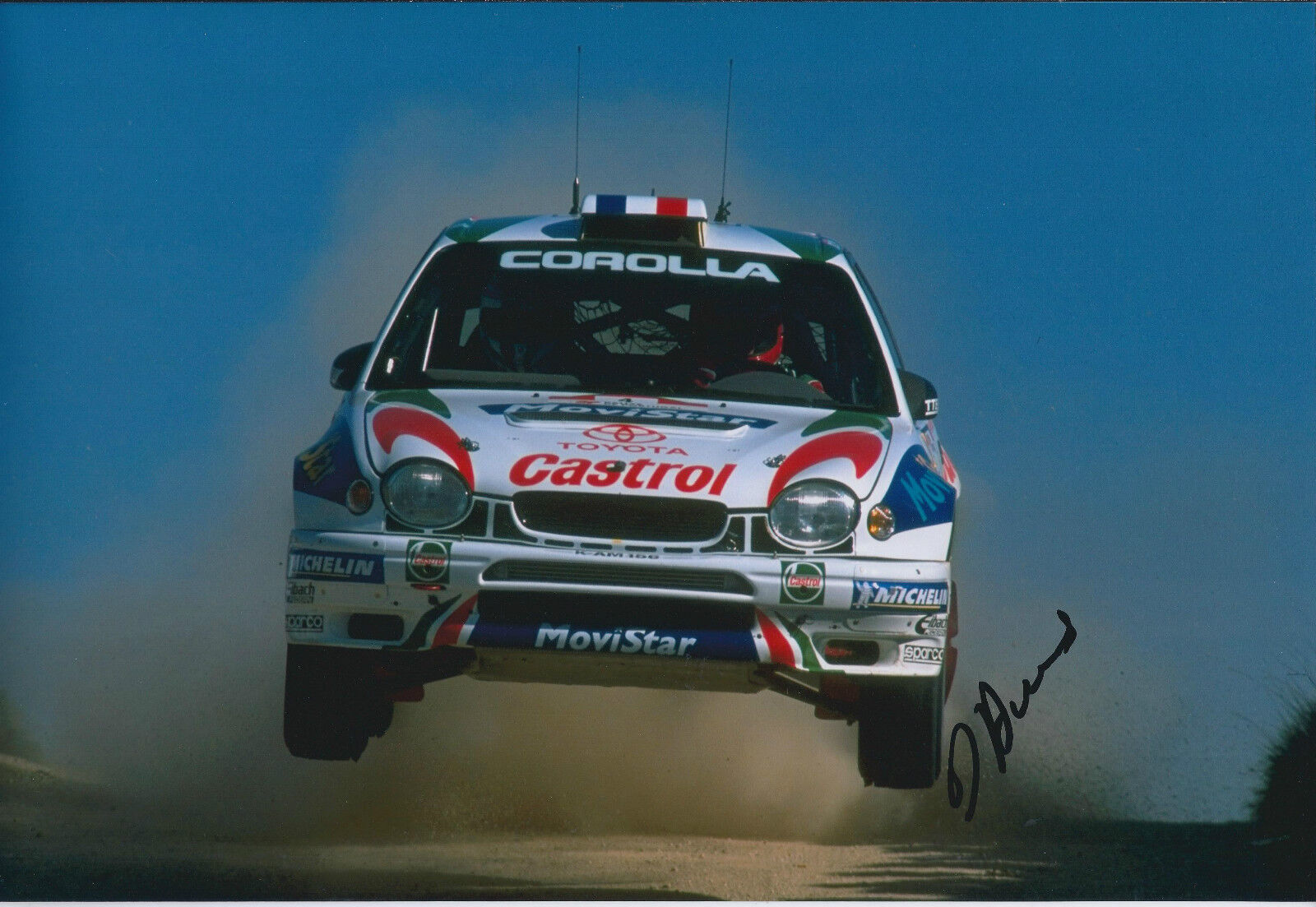 Didier AURIOL SIGNED AUTOGRAPH 12x8 Photo Poster painting AFTAL COA Toyota Rally of Portugal