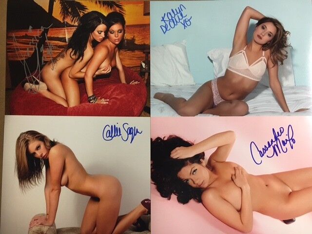 4 Signed Actress/Bikini Model Signed 8x10 Photo Poster paintings;Callie Sagan,Jessica Leigh,Kaly