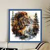 Forest Silhouette Lion-11CT Stamped Cross Stitch 45*45cm/17.72*17.72in