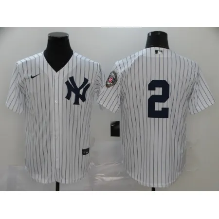 Men's New York Yankees #2 Derek Jeter White Cool Base Stitched MLB Jersey H5BD