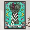 Halloween Skull Tarot Cards-11CT Stamped Cross Stitch 50*65cm/19.69*25.59in(Big Size) tapestrymarket