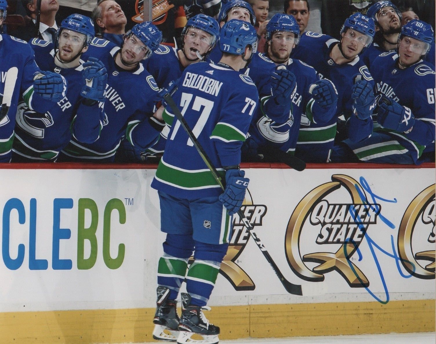 Vancouver Canucks Nikolay Nikolai Goldobin Signed Autographed 8x10 Photo Poster painting COA #5