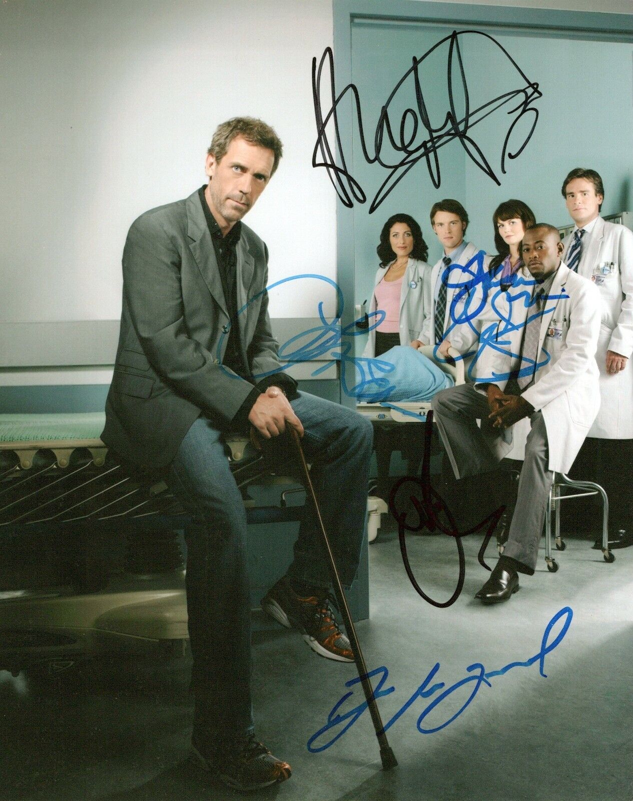 House autographed Photo Poster painting signed 8x10 #1 Hugh Laurie Jennifer Morrison Omar Epps