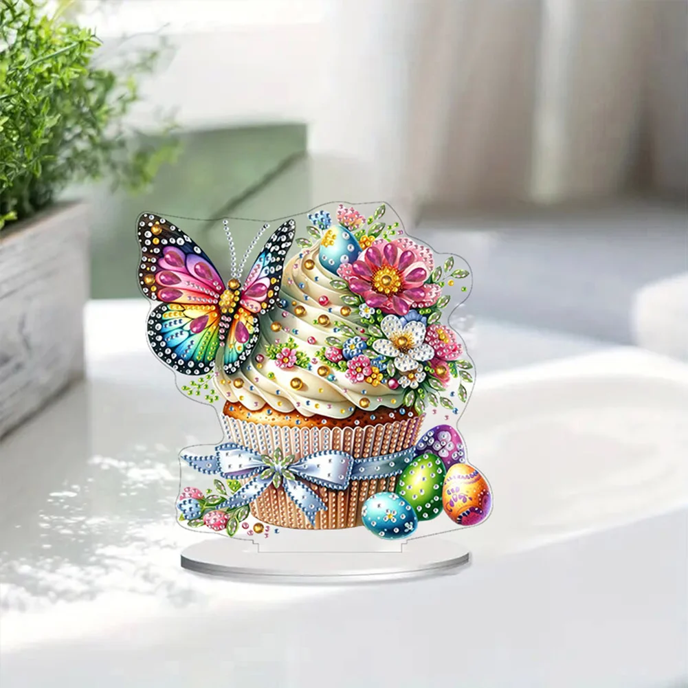 DIY Easter Cake Special Shaped Acrylic Desktop Diamond Painting Art Office Decor