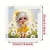 Kit d&rsquo;art diamant&eacute; partiel Angel Girl en forme sp&eacute;ciale de 5d &agrave; la maison, 30x30cm