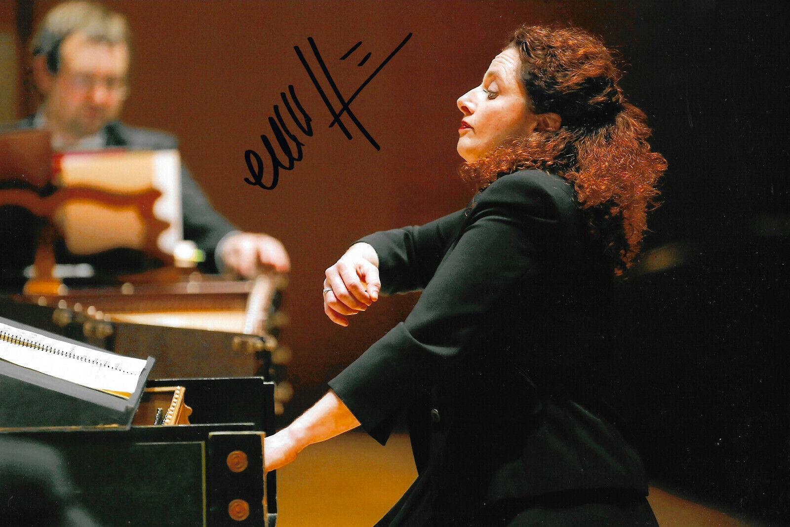 Emmanuelle Haim Pianist/Conductor signed 8x12 inch Photo Poster painting autograph