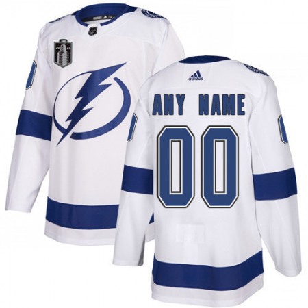 Men's Tampa Bay Lightning Custom 2022 White Stanley Cup Final Patch Stitched Jersey E15V
