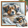 Sheepdog-11CT Stamped Cross Stitch 40*40cm/15.75*15.75in