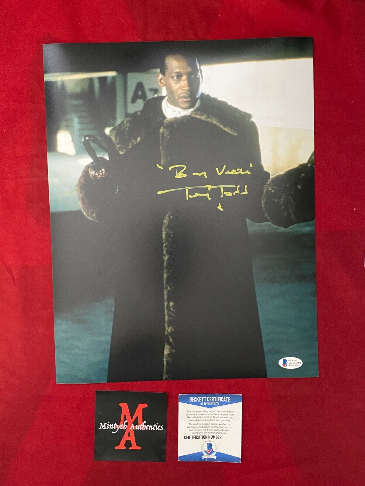 TONY TODD AUTOGRAPHED SIGNED 11x14 Photo Poster painting! CANDYMAN! BECKETT COA! HORROR!