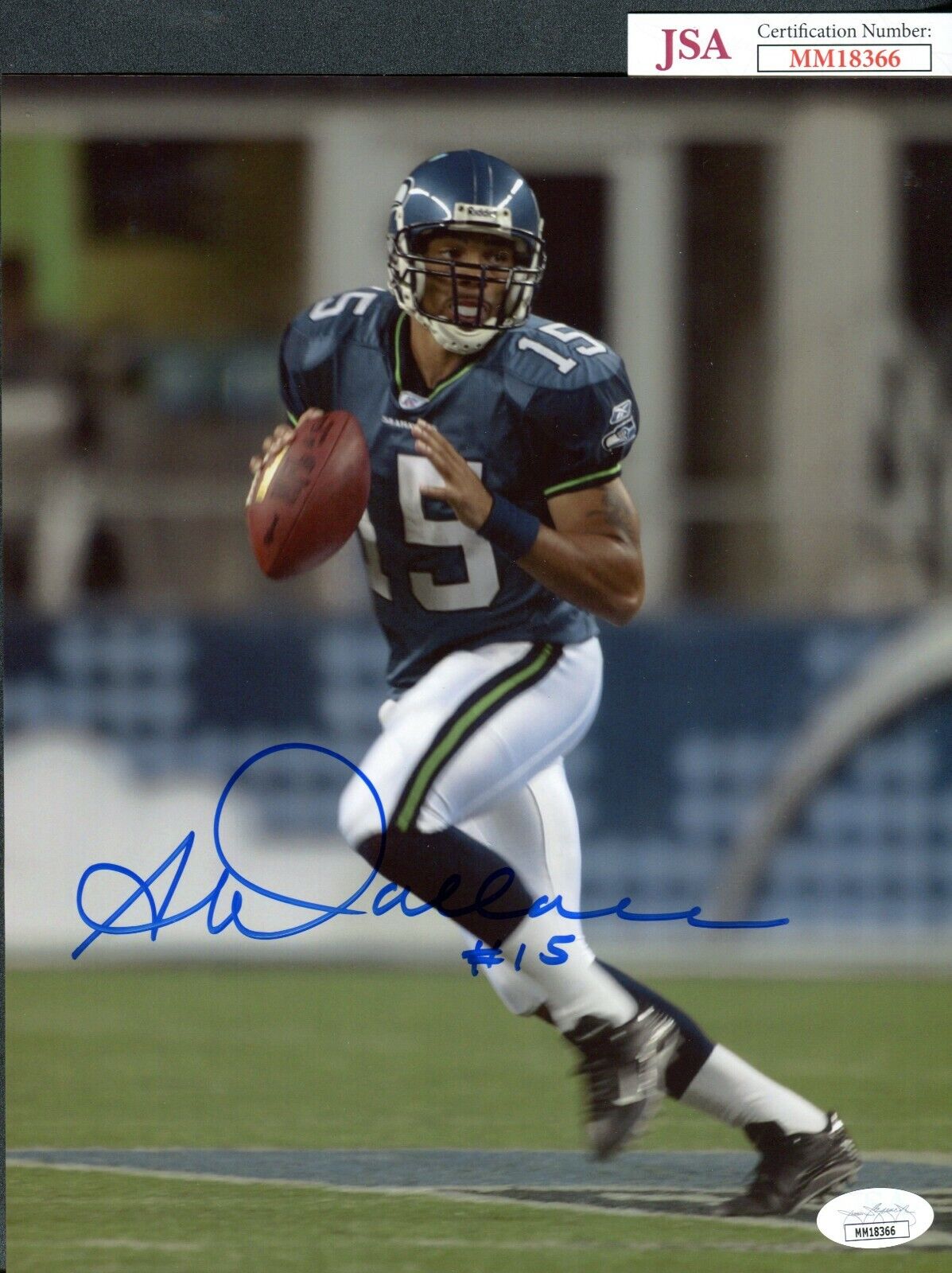 JSA Senaca Wallace Autographed Signed AUTO 8x10 Photo Poster painting Seattle Seahawks TRB 578