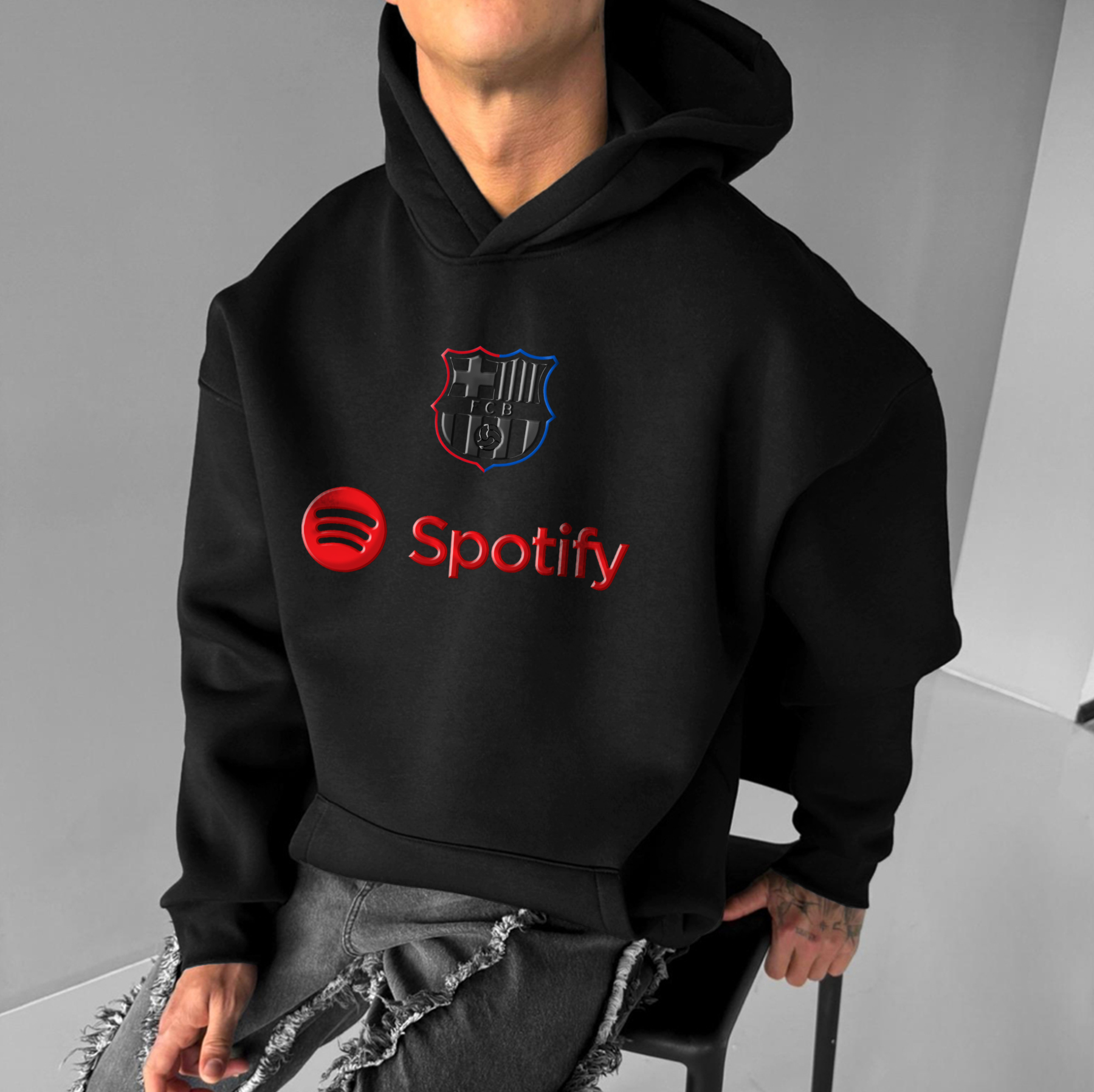 Unisex Soccer Print Casual Hoodie