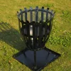 outdoor fireplace barbecue grill fire pit for camping black color