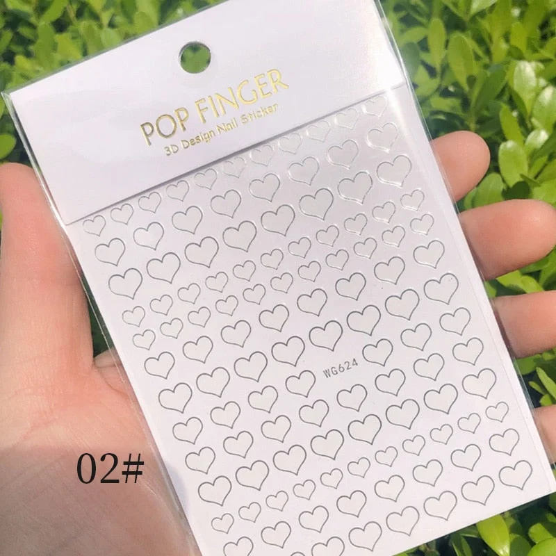 3D Stickers Bendable Gold Silver Lines Striping Tape Sticker Black White Lines Geometry Slider Decals For Manicures Decor