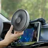 Portable Car Fan with Strong Suction and 3 Speeds Rechargeable Dashboard Cooling Air Wall Fan for Sedan SUV RV Auto Vehicles Home Windshield