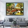 Bamboo Hut-9CT Stamped Cross Stitch Bead Embroidery 60*45cm tapestrymarket