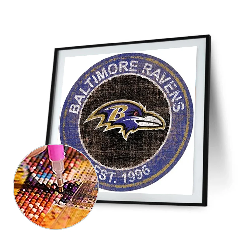 Diamond Painting - Full Round Drill - Baltimore Ravens(30*30cm)