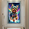 (40*70cm)Aurora Running Dog - Full Round Drill Diamond Painting