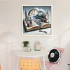 Books And Trains-11CT Stamped Cross Stitch 50*50cm/19.69*19.69in