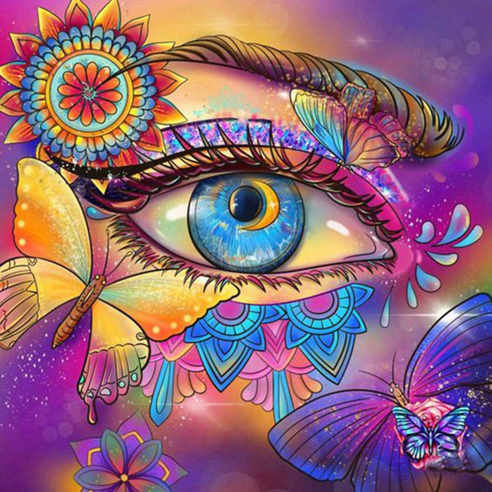 

Bright Eye Makeup - Round Drill Diamond Painting - 30*30CM, 04, 501 Original